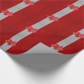 Papier Cadeau Toute la feuille d'érable rouge canadienne sur l'i (Coin)