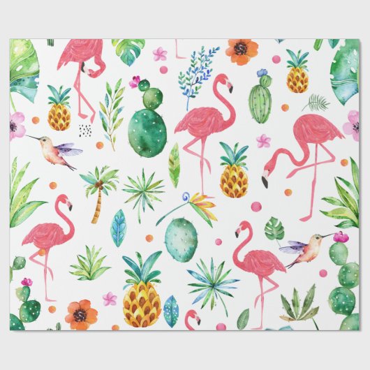 Papier Cadeau Toutes les choses Fleurs tropicales Plantes & oise (Plat)