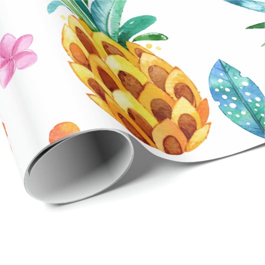 Papier Cadeau Toutes les choses Fleurs tropicales Plantes & oise (Coin rond)