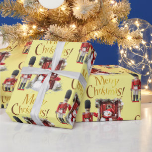 Papier Cadeau Toy British Soldier Bearskin casquette et Snowman