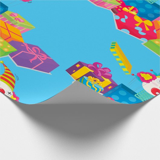 Papier Cadeau Toy Clown Dans Une Boîte Enveloppant Papier