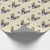 Papier Cadeau Toy Fox Terrier Peinture - Cute Original Chien Art (Coin)