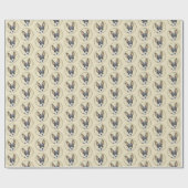 Papier Cadeau Toy Fox Terrier Peinture - Cute Original Chien Art (Plat)