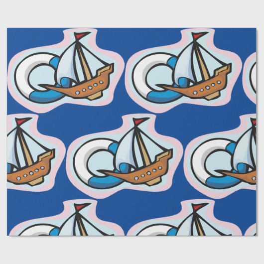 Papier Cadeau Toy Ship (Plat)