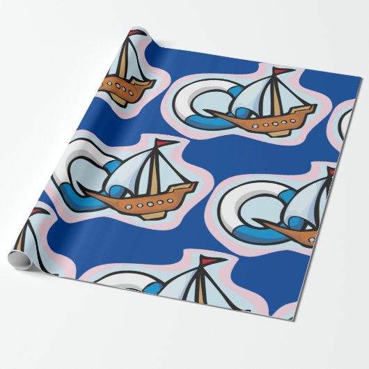 Papier Cadeau Toy Ship (Déroulé)