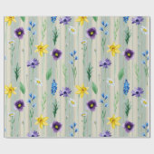 Papier Cadeau Traces florales (Plat)