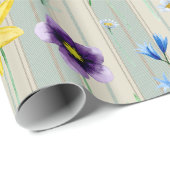 Papier Cadeau Traces florales (Coin rond)