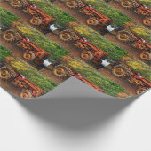Papier Cadeau Traceur de la ferme rouge (Coin)