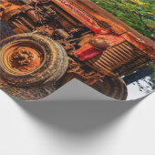 Papier Cadeau Traceur de la ferme rouge (Coin)