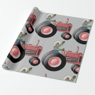 Papier Cadeau Tracteur