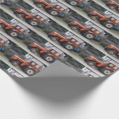 Papier Cadeau Tracteur Diesel Orange Steyr KL II (Coin)
