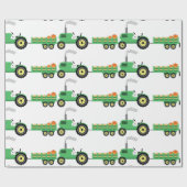 Papier Cadeau Tracteur et Wagon (Plat)