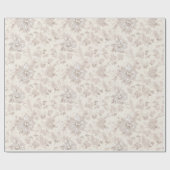 Papier Cadeau Traditional Floral Pink Christmas Wrapping Paper (Plat)