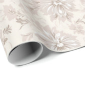 Papier Cadeau Traditional Floral Pink Christmas Wrapping Paper (Coin rond)