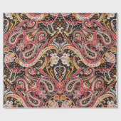 Papier Cadeau traditional indian paisley pattern (Plat)
