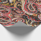 Papier Cadeau traditional indian paisley pattern (Coin)