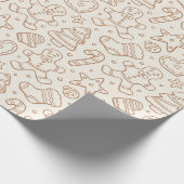 Papier Cadeau Traditional Neutral Christmas Boho Gingerbread Man (Coin)