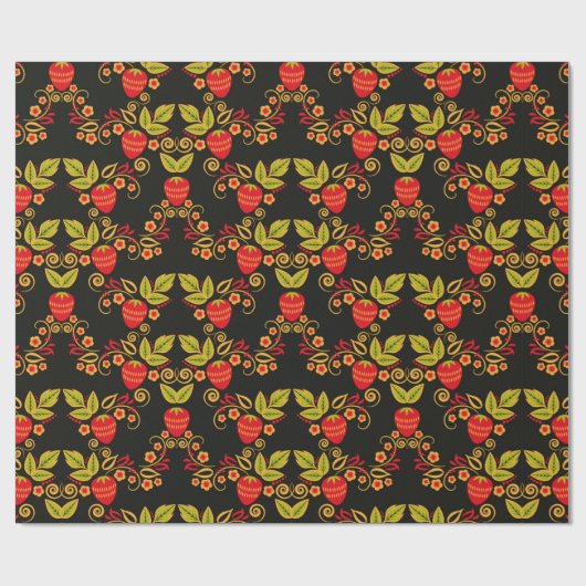 Papier Cadeau Traditional Russian seamless pattern with berries (Plat)