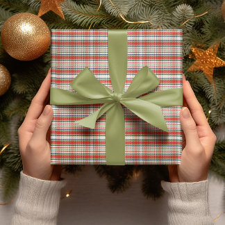 Papier Cadeau Traditional Tartan Christmas Gift Wrap Paper