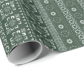 Papier Cadeau Traditional Tatreez Print Wrapping Paper (Coin rond)
