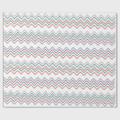 Papier Cadeau Traditionnel Noël tendance & chic Zig zag (Plat)