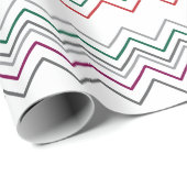 Papier Cadeau Traditionnel Noël tendance & chic Zig zag (Coin rond)