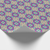 Papier Cadeau Traditionnel, patchwork péruvien, motif de tuiles (Coin)