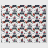 Papier Cadeau Traditionnel Russe 2 photo hiver Joyeux Noël (Plat)