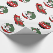 Papier Cadeau Traditionnel - Snowman - Blanc (Coin)