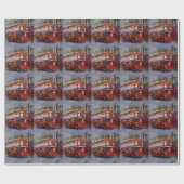 Papier Cadeau Trafalgar Carré Red Double-Decker Bus, Londres, Ro (Plat)