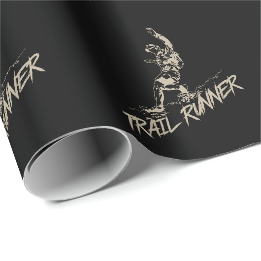 Papier Cadeau Trail Runner Joggen (Coin rond)