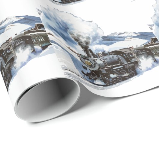 Papier Cadeau train (Coin rond)