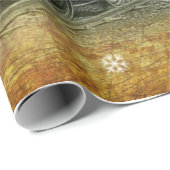 Papier Cadeau Train à vapeur de Noël Vintage (Coin rond)