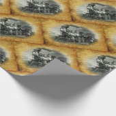 Papier Cadeau Train à vapeur vintage (Coin)