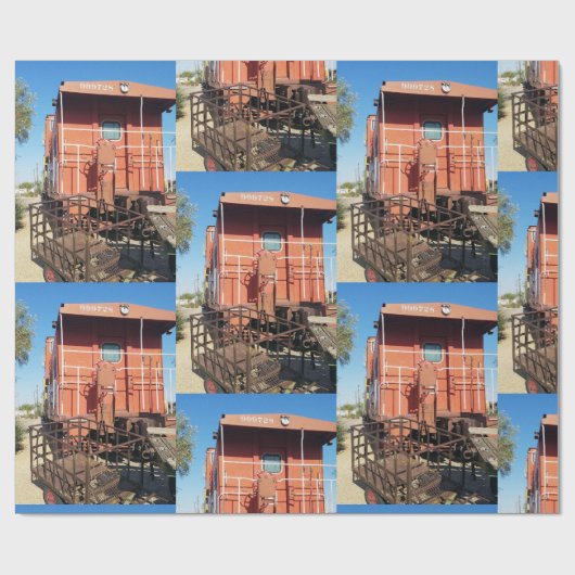 Papier Cadeau Train Caboose (Plat)