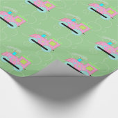 Papier Cadeau Train Choo Choo Rose (Coin)