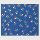 Papier Cadeau Train Cute Choo-Choo 1er Anniversaire Thème (Plat)