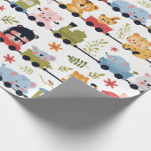 Papier Cadeau Train d'animaux bébé (Coin)