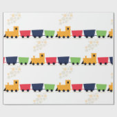Papier Cadeau Train de dessin (Plat)