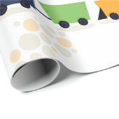 Papier Cadeau Train de dessin (Coin rond)