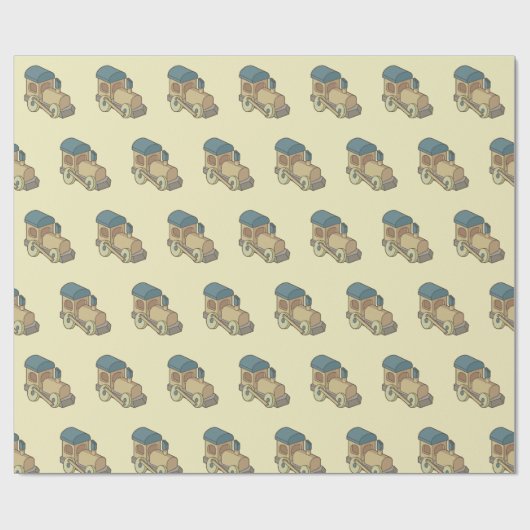 Papier Cadeau Train de jouets (Plat)