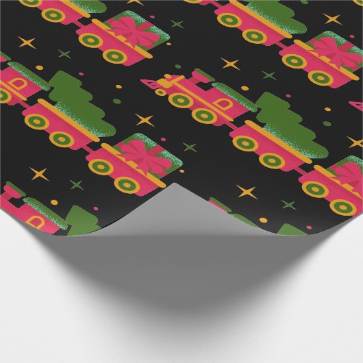 Papier Cadeau Train de Noël (Coin)