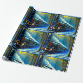 Papier Cadeau Train de Noël (Déroulé)