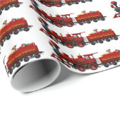 Papier Cadeau train de noël de l'express du pôle nord (Coin rond)