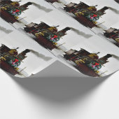 Papier Cadeau Train de Noël Vintage, Fêtes (Coin)