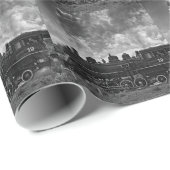 PAPIER CADEAU TRAIN DE VAPEUR (Coin rond)