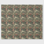 Papier Cadeau Train du Père Noël Holly Garland (Plat)