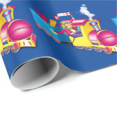 Papier Cadeau train et voiture (Coin rond)