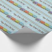 Papier Cadeau Train Joyeuse Fête des Pères (Coin)