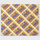 Papier Cadeau Train père Noël (Plat)